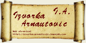 Izvorka Arnautović vizit kartica